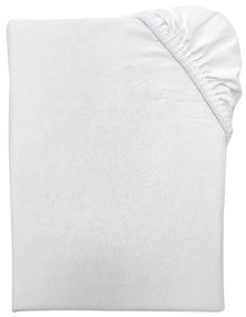 Posteľná plachta jersey biela TiaHome - 90x200cm