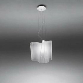 Artemide Logico Singolo závesné svietidlo, fúkané sklo, biela, 40 cm