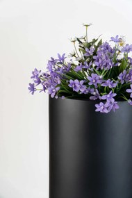 Vysoký kvetináč SOLERIO, sklolaminát, výška 120 cm, čierna