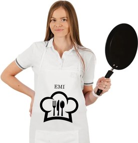 Kuchynská zástera Chef EMI, biela
