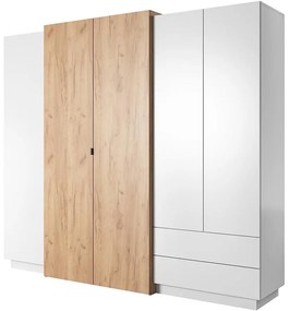 Skriňa 3d A 230 Biely/Dub Craft zlatý