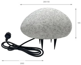 Vonkajšie dekoratívne svietidlo LUMISTONE 1xE27/15W/230V IP65 priemer 26,5 cm