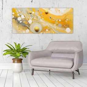 Obraz - Abstraktné pozadia so zlatým dekorom (120x50 cm)