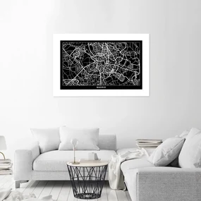 Gario Plagát City plan Madrid Farba rámu: Bez rámu, Rozmery: 30 x 20 cm