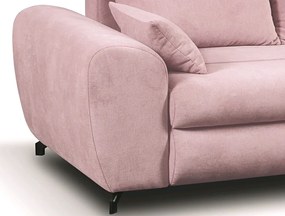 Rohová sedacia súprava Yoko, ružová látka