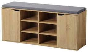 Kesper 15928 Botník s podsedákom, dekor dub, 103 x 48 x 30,5 cm