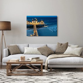 Obraz - hotel na pláži (90x60 cm)