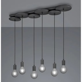 Trio - Luster na lanku DISCUS 6xE27/28W/230V čierna