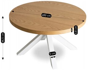 PROXIMA.store - Okrúhly konferčenčný stolík LINCOLN FARBA: čiarna