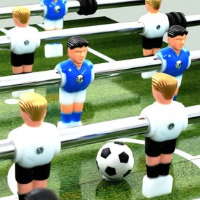 vidaXL Stolný futbal oceľ 60 kg 140x74,5x87,5 cm biely-