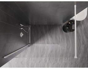 Mexen Kioto-X, sprchová zástena 120 x 200 cm, 10mm číre sklo, biely profil, 800-120-101-20-00-X