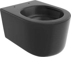 Mexen Sofia, závesná WC misa 490x360x355 mm, Rimless Tornádo, čierna matná, 3354XX85T