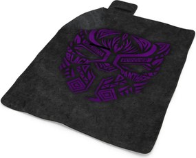 Sablio Plážová deka BLACK PANTHER wakanda forever Fialový: 200x140 cm