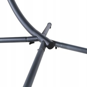 ModernHome Záhradné hojdacie kreslo sivé