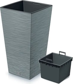 Plastový kvetináč DFSH300 29,5 cm - sivý betón