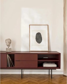 Vínovočervený TV stolík 189x61x42 cm Mod – noo.ma