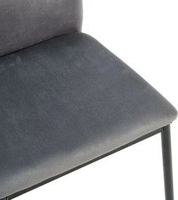 Jedálenská stolička Mette, stredne šedá látka