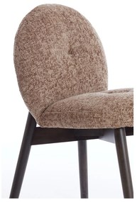 Hnedé čalúnené jedálenské kreslá v súprave 2 ks Sinosa – Light &amp; Living