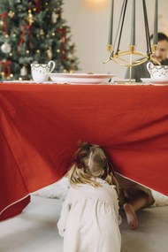 Ib Laursen Bavlnený obrus Dagmar White Border 150 × 250 cm