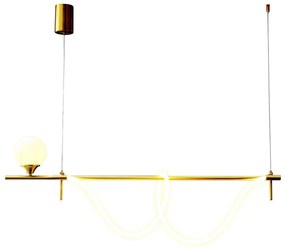 Eurolamp LED Luster na lanku LED/20W/230V + 1xG9/10W/230V 3000K zlatá EU0018