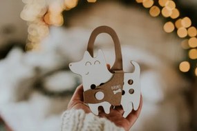 Montessori drevená prepletacia hračka - šteniatko