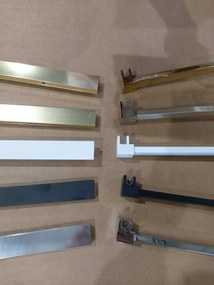 Erga Paris, stabilizačná vzpera pre sprchové zásteny s hrúbkou skla 8mm, dĺžka max. 150cm, biela matná, ERG-V02-PARIS-BAR-WH