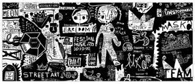 Obraz - Graffiti (120x50 cm)