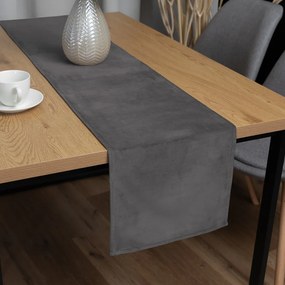 Biante Zamatový behúň na stôl Velvet Prémium SVP-017 Tmavo sivý 45x140 cm