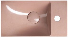 Sapho Sapho, AGOS betónové umývadlo 40x22cm, ľavé/pravé, ružová lesklá, AS40021