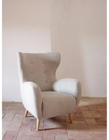 Béžové kreslo ušiak Patio – Kave Home