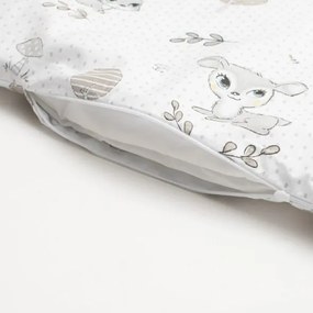 NEW BABY 3-dielne posteľné obliečky New Baby 100/135 cm Srnka sivo-rúžové