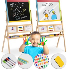 Ricokids veľká magnetická tabuľa s hodinami - viacfarebná