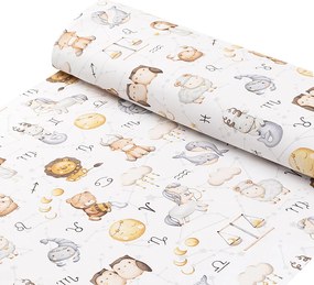 Biante Detské bavlnené posteľné obliečky do postieľky Sandra SA-439 Znamenia zverokruhu Do postieľky 90x130 a 40x60 cm