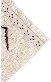 Krémový prateľný ručne tkaný bavlnený koberec 170x240 cm Bereber Rhombs – Lorena Canals
