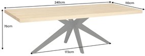 Jedálenský stôl ZEUS 240 cm v prevedení oak
