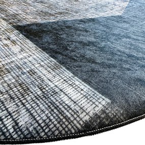 Okrúhly koberec Porte 2032 Koło GREY – sivý s vzorom Rozmer: 120 cm