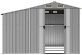 Záhradná kôlňa sivá 277x279x179 cm pozinkovaná oceľ