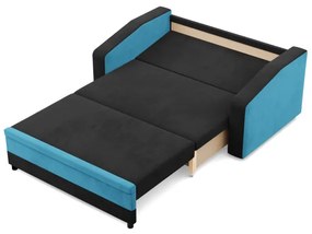 Pohovka ORION čierna / tyrkysová