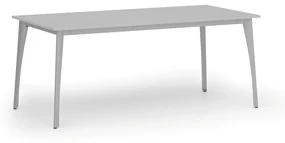 Rokovací stôl PRIMO OMEGA, 1800 x 900 mm, sivá podnož, sivá