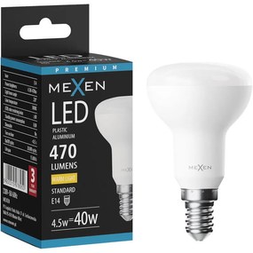 Mexen Nova, LED žiarovka E14, R50, 4,5W, Teplá - 3000K, 470 lm - L103-E14-0530-01