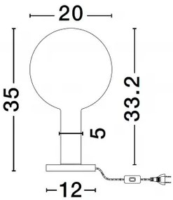 LED stmievateľná zlatá stolná lampa Nostos