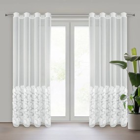 ZÁCLONA NA KRÚŽKOCH EVA MINGE JASMIN2 140X250 CM BIELA