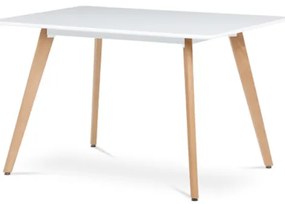 Jedálenský stôl Autronic 120x74 cm biely MDF mat DT-313 WT
