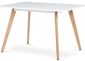 Jedálenský stôl Autronic 120x74 cm biely MDF mat DT-313 WT
