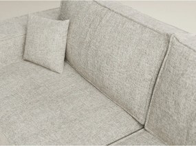 Béžová ženilková rozkladacia/s úložným priestorom rohová pohovka (pravý roh/do L) Tonga – Maison de Rêve