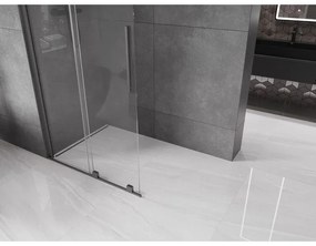 Mexen Velar, posuvné dvere do otvoru typ Walk-In 90 cm, 8mm číre sklo, grafitová matná, 871-090-000-03-66
