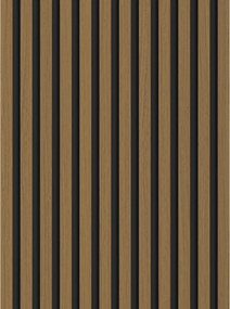 Mexen Lam-B, akustické stenové lamely 275 × 30 cm, HDF doska 4 mm, technická dyha, teak zlatistý, S100-275307-3015-014