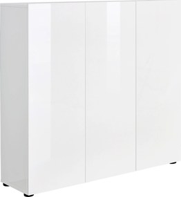XXXLutz SKRINKA NA TOPÁNKY, biela, 120/115/34 cm Xora - Skrine, regály & police na topánky - 001027000802