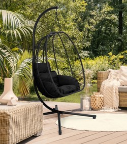 MultiGarden Závesné záhradné hojdacie kreslo Cocoon do 120 kg + vankúše MultiGarden
