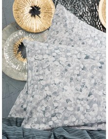Predĺžené bielo-sivé obliečky na dvojlôžko z bavlny Renforcé 260x220 cm Molly – Mijolnir